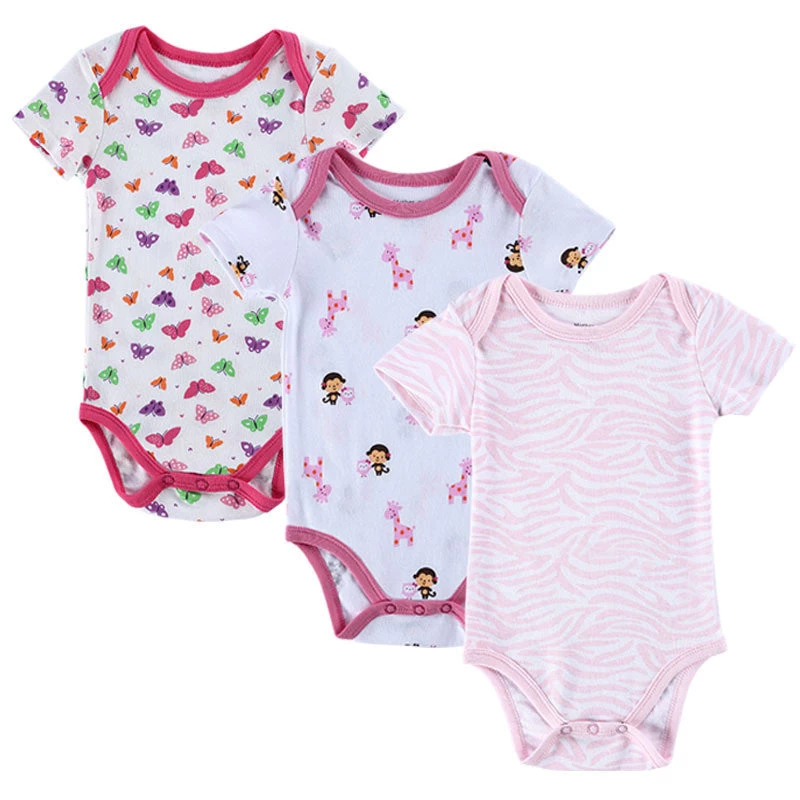 3 PCS/LOT Baby Boy Clothes Born Baby Romper Set Short Sleeved Cotton Baby Romper Toddler Underwear Infant Clothing - Image 17