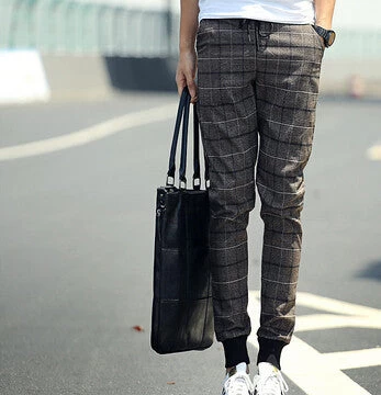 Plaid Men Pants 2015 Spring Hip Hop Fashion Joggers Sweatpants Harem Pants Men Slim Leisure Pants Men Pantalon Homme - Image 2