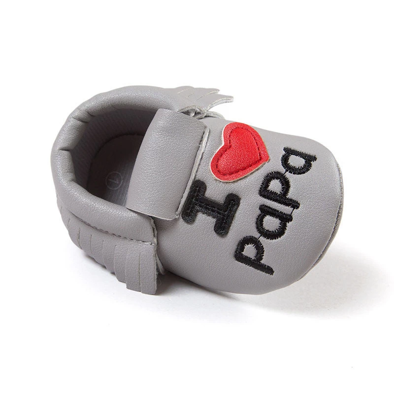 Baby Shoes Boys Girls Tassel Shoes Princess PU Leather Shoes Born Baby Moccasins Love Papa Mama Baby First Walker Shoes - Image 7