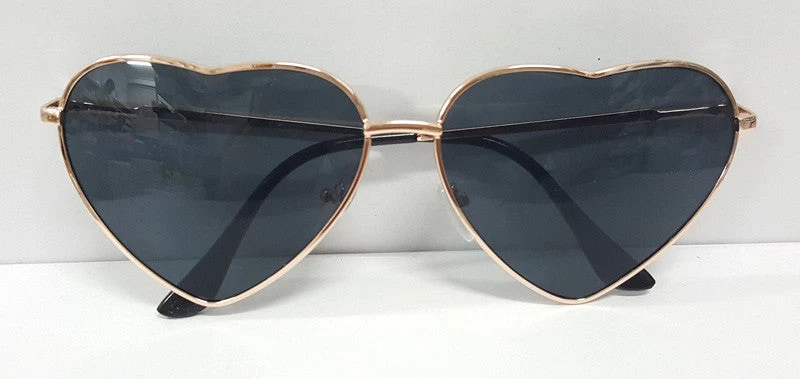 Fashion Heart Shaped Sunglasses Women Metal Wrap Sun Glasses Lovely - Image 2
