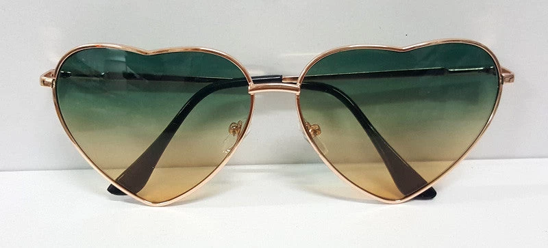 Fashion Heart Shaped Sunglasses Women Metal Wrap Sun Glasses Lovely - Image 11