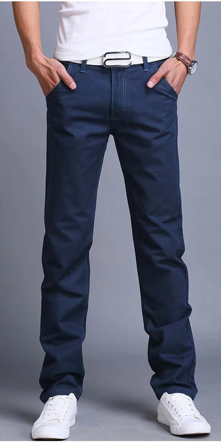 9 Colors Summer Autumn Fashion Business Or Casual Style Pants Men Slim Straight Casual Long Pants Fashion Multicolor Men Pants - Image 6