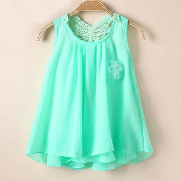 Baby Summer Sundress Kids Girl Chiffon Vest Tutu Dress Sleeveless Dress 2-7Y - Image 2