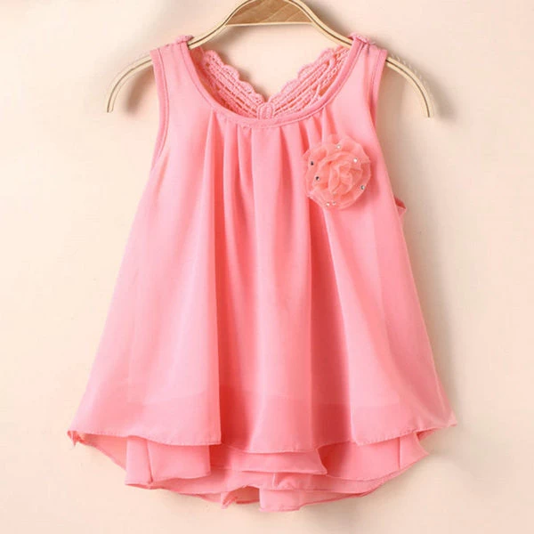 Baby Summer Sundress Kids Girl Chiffon Vest Tutu Dress Sleeveless Dress 2-7Y - Image 6