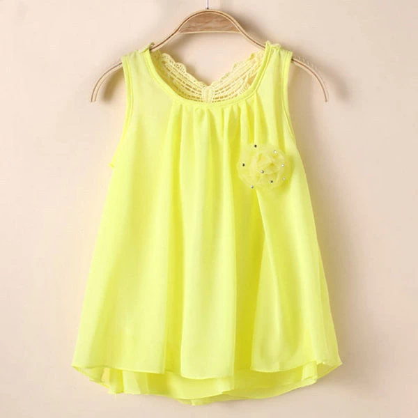 Baby Summer Sundress Kids Girl Chiffon Vest Tutu Dress Sleeveless Dress 2-7Y - Image 4