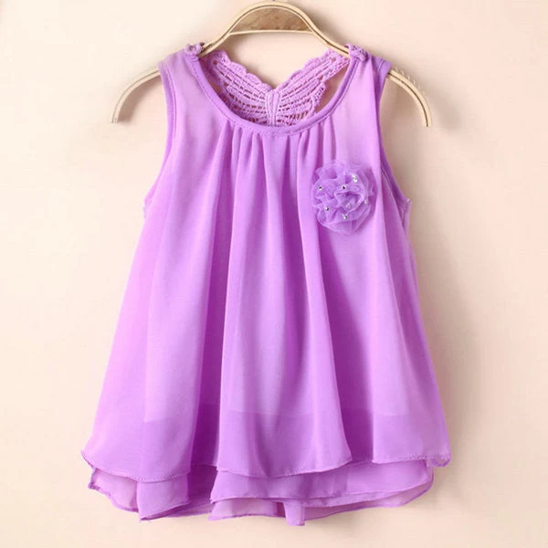 Baby Summer Sundress Kids Girl Chiffon Vest Tutu Dress Sleeveless Dress 2-7Y - Image 5