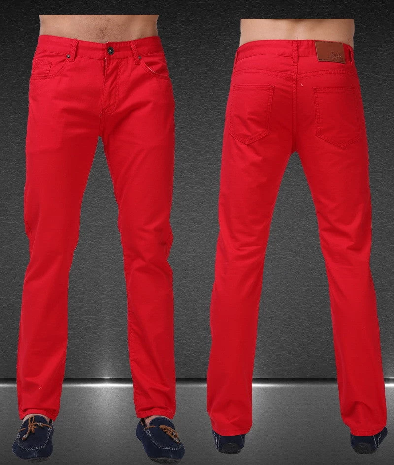 Men Jeans Solid Candy Color Fashion Casual Calca Jeans - Image 5
