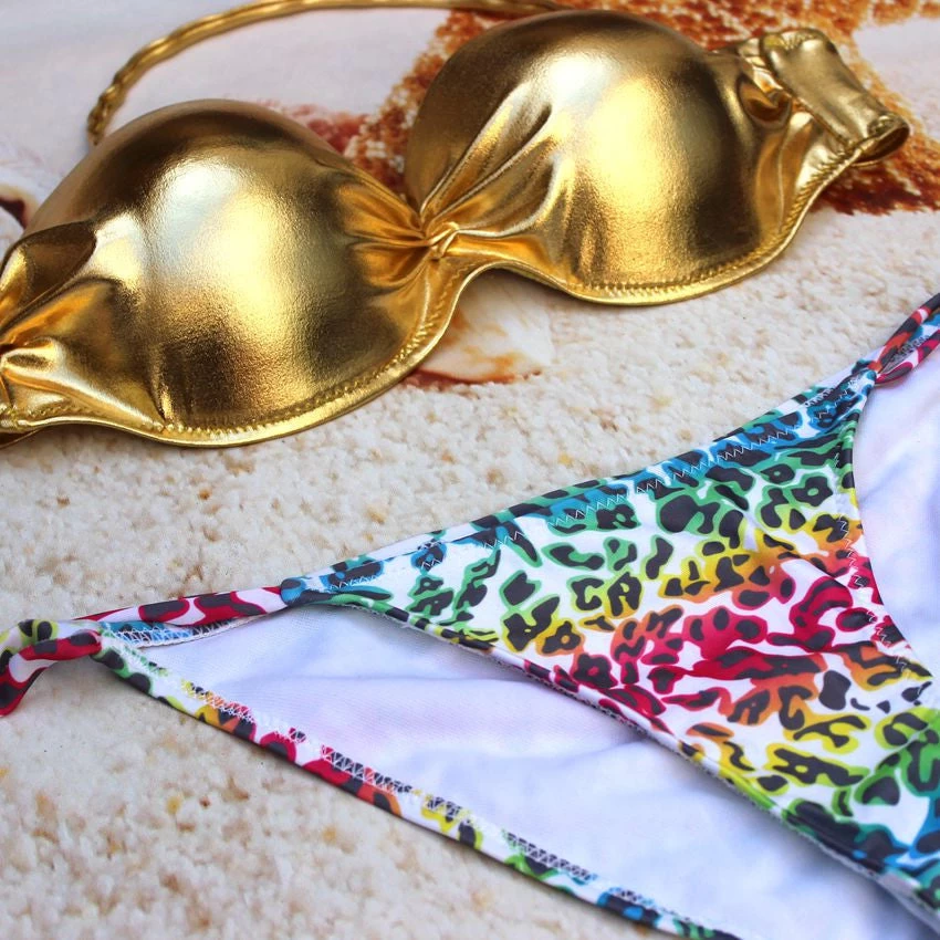 Women Bikini Sexy Padded Top Swimsuit Bikinis Sets Push Up Swimwear Women Biquini Beachwear Bathing Suit - Image 4