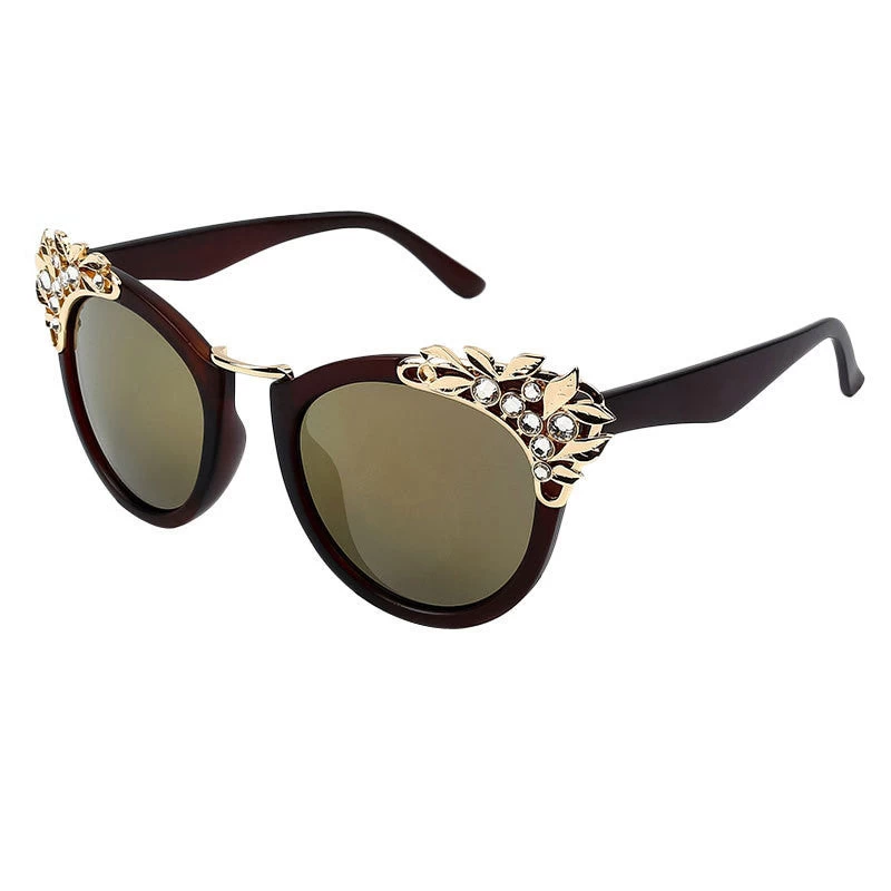 Women Luxury Sunglasses Jewelry Flower Rhinestone Decoration Sun Glasses Vintage Shades Eyewear - Image 2