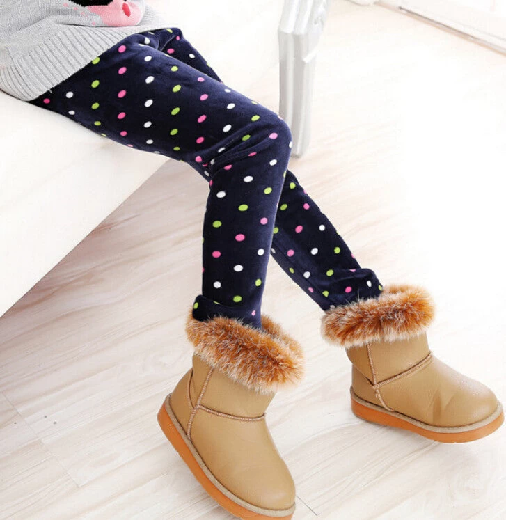 Winter Girls Leggings Children Kids Pants Plus Velvet Thick Warm Pants Kids Trousers Children's Clothing Bobo Choses - Image 12