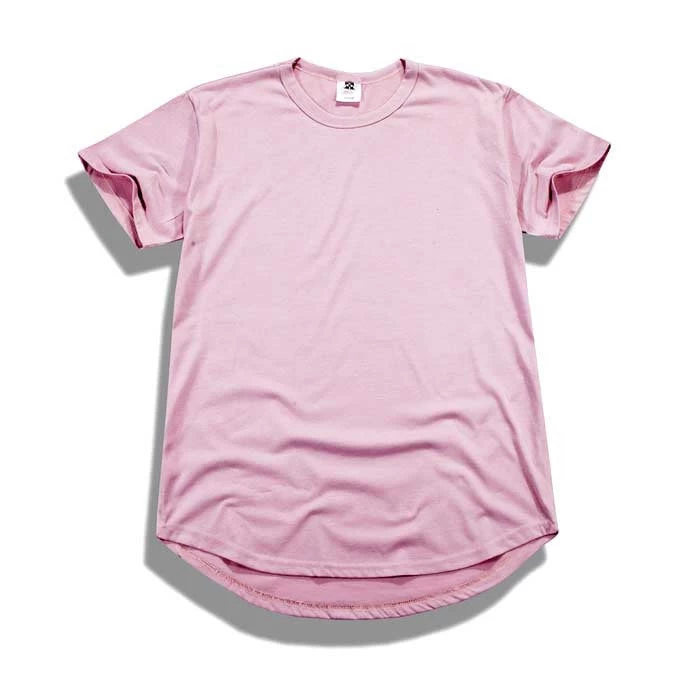 Summer Pure T-shirt Pink Black Extended Long T Shirt Mens Hip Hop Design Street Men T Shirt Sell - Image 2
