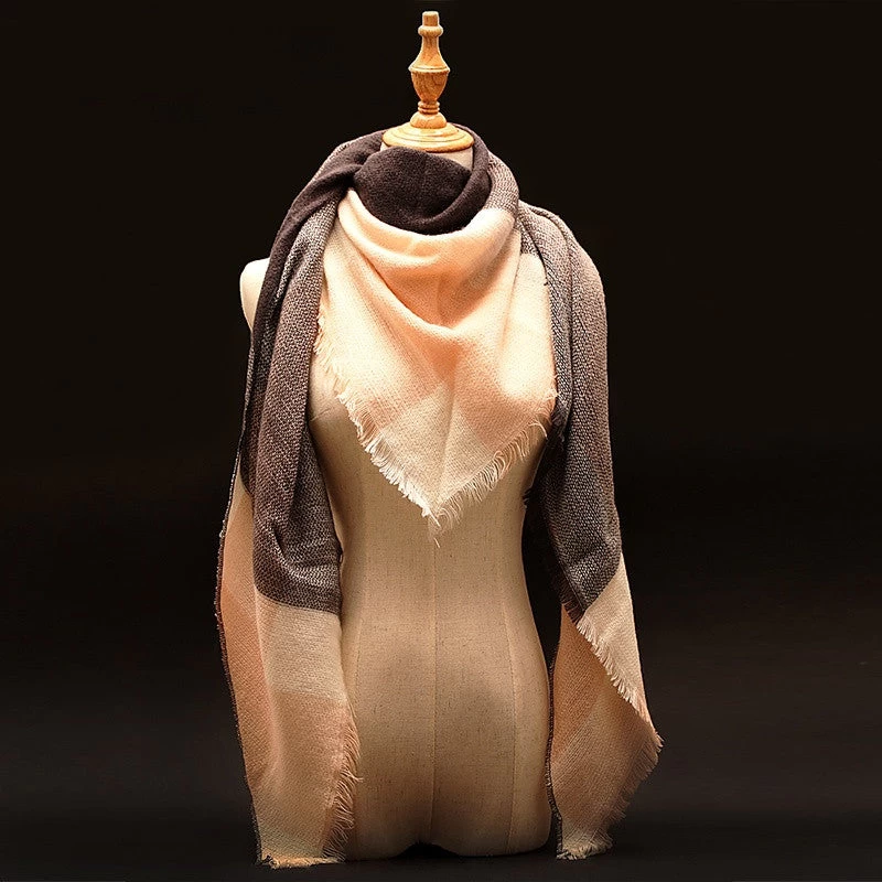 Winter Scarf Luxury Tartan Cashmere Scarf Women Wool Plaid Blanket Scarf Pashmina Wrap Shawls And Scarves Hijab - Image 7