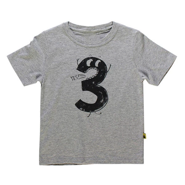 Number Letter Boys Print T Shirt For Kids Summer T-shirts Baby Boy Funny Birthday T-shirts Kids Boys Casual Tops CG052 - Image 8