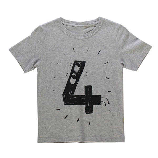 Number Letter Boys Print T Shirt For Kids Summer T-shirts Baby Boy Funny Birthday T-shirts Kids Boys Casual Tops CG052 - Image 5