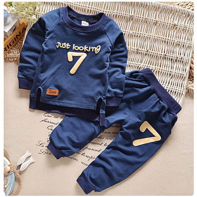Children Clothing Sets Boys Girls Warm Long Sleeve Sweaters+Pants Fashion Kids Clothes Sports Suit For Girls