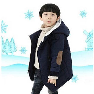 Winter Kid's Fashion & Casual Jackets Boy's Cashmere Long Sleeve Hooded Coats Kids Warm Clothing - Image 2