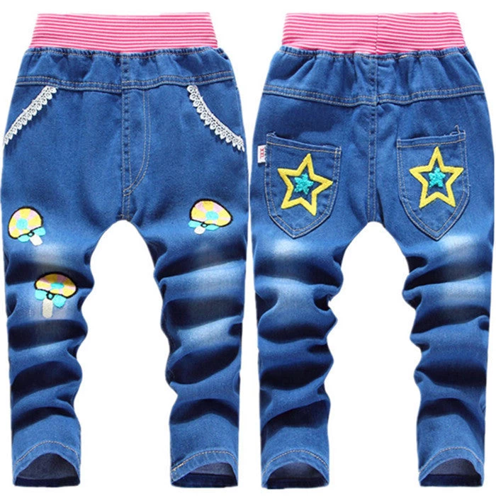 Kids Jeans Elastic Waist Straight Cartoon Jeans Denim Long Pant Retail Boy Jeans 12 Types WB114 - Image 7