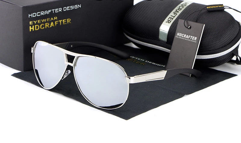 Fashion Men's UV400 Sunglasses Mirror Eyewear Sun Glasses For Men With Case Box - Image 7