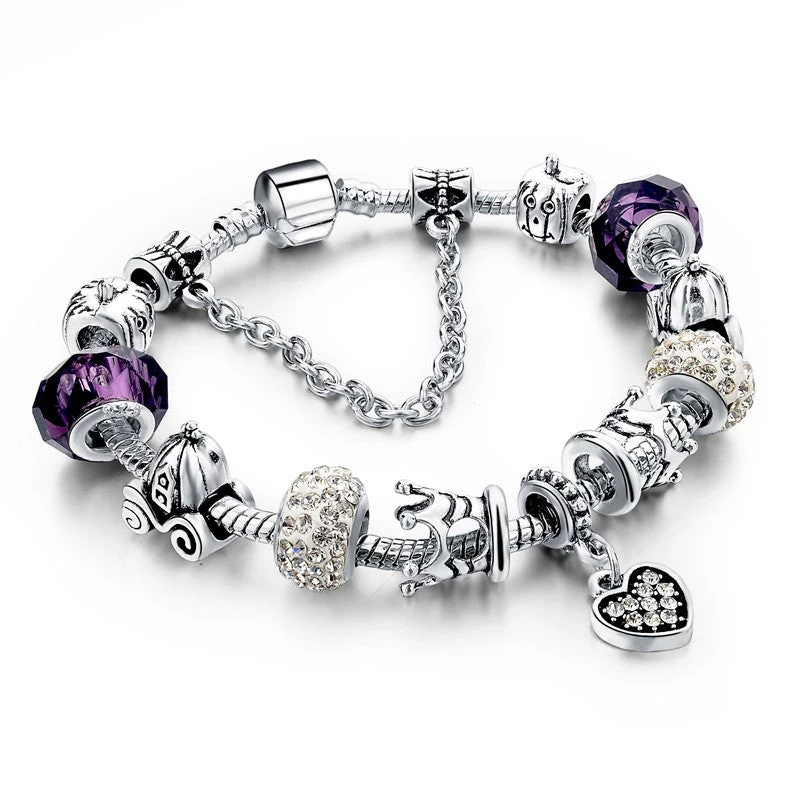 Selling Heart Charm Bracelets & Bangles Gold Bracelets For Women DIY Pulsera Famous Jewellery SBR150074 - Image 11