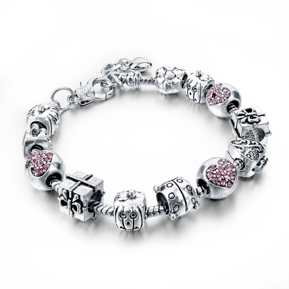 Selling Heart Charm Bracelets & Bangles Gold Bracelets For Women DIY Pulsera Famous Jewellery SBR150074 - Image 5