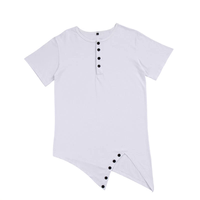 Hip Hop T Shirt Irregular Design Swag Cotton O-Neck Tshirt Skateboard Tyga Tops Tees - Image 2