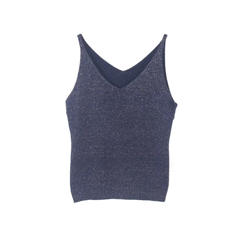 Sexy Women Fashion Knitting Vest Top Sleeveless V-Neck Blouse Casual Tank Tops - Image 5