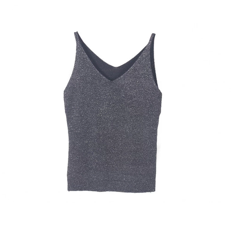 Sexy Women Fashion Knitting Vest Top Sleeveless V-Neck Blouse Casual Tank Tops - Image 6