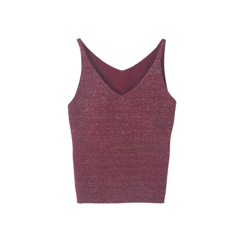 Sexy Women Fashion Knitting Vest Top Sleeveless V-Neck Blouse Casual Tank Tops - Image 4