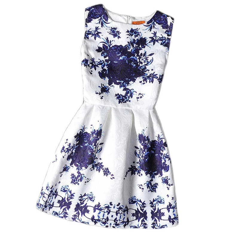 Flower Girls Dresses Summer Floral Print Sleeveless Kids Dresses For Girls Clothes Party Princess Dress Children 6-12Y - Image 8