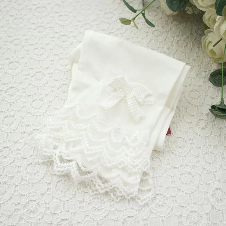 Girls Leggings Summer Style Children's Clothing Calf-length Baby Mesh Spliced Bow Lace Leggings Kid's Pants, Size 100-150 - Image 5