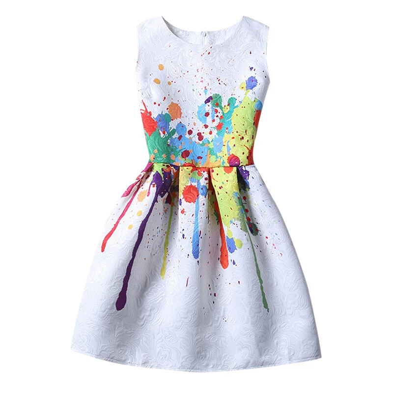 Girl Dress Summer Style Sleeveless Printed Kid Dresses Girls Clothes Party Princess Vestidos Nina 6 7 8 Year Birthday Dress - Image 7