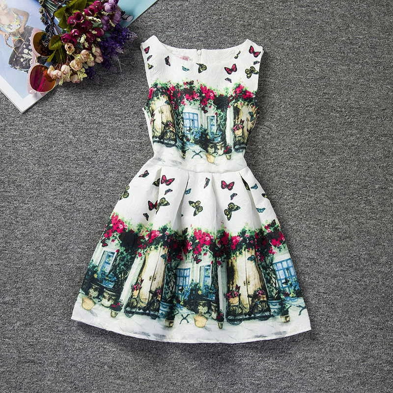 Girl Dress Summer Style Sleeveless Printed Kid Dresses Girls Clothes Party Princess Vestidos Nina 6 7 8 Year Birthday Dress - Image 16