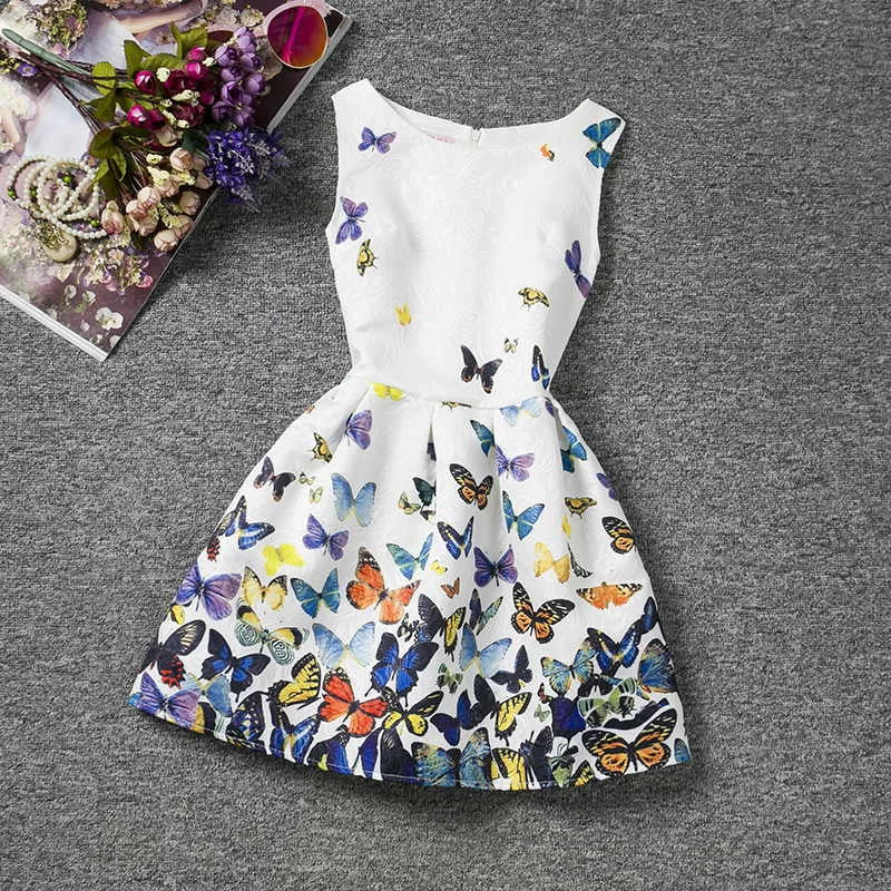 Girl Dress Summer Style Sleeveless Printed Kid Dresses Girls Clothes Party Princess Vestidos Nina 6 7 8 Year Birthday Dress - Image 6