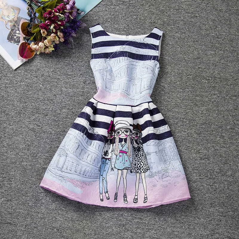 Girl Dress Summer Style Sleeveless Printed Kid Dresses Girls Clothes Party Princess Vestidos Nina 6 7 8 Year Birthday Dress - Image 8