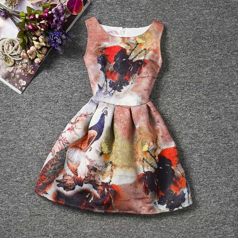 Girl Dress Summer Style Sleeveless Printed Kid Dresses Girls Clothes Party Princess Vestidos Nina 6 7 8 Year Birthday Dress - Image 17