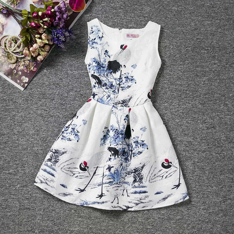 Girl Dress Summer Style Sleeveless Printed Kid Dresses Girls Clothes Party Princess Vestidos Nina 6 7 8 Year Birthday Dress - Image 13