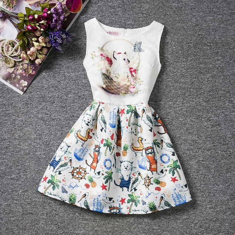 Girl Dress Summer Style Sleeveless Printed Kid Dresses Girls Clothes Party Princess Vestidos Nina 6 7 8 Year Birthday Dress - Image 10