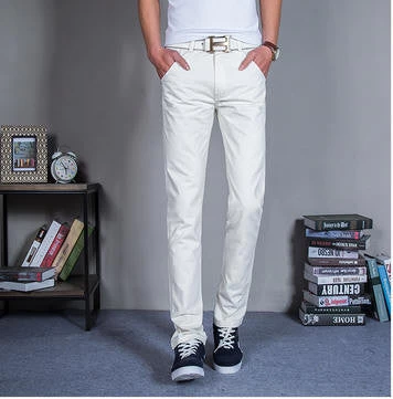Mens Pants Khaki Fashion Men's Pants Casual Cotton Man Pants Supply Fit Straight Trouserss Black And Khaki - Image 9