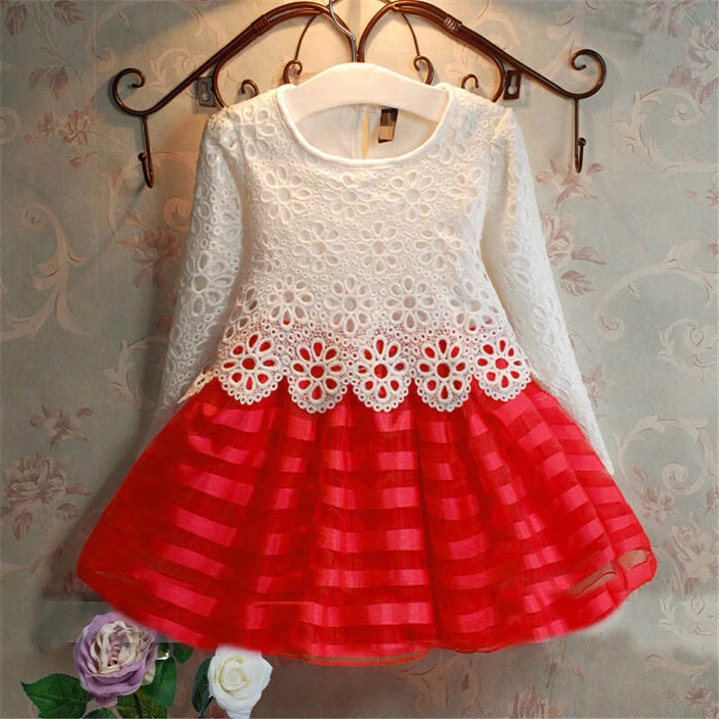 Girls Dresses Fashion Casual Summer Lace Crochet Tutu Dress Kids Girl Party Clothes For 2-6Y Children Vetement Fille - Image 4