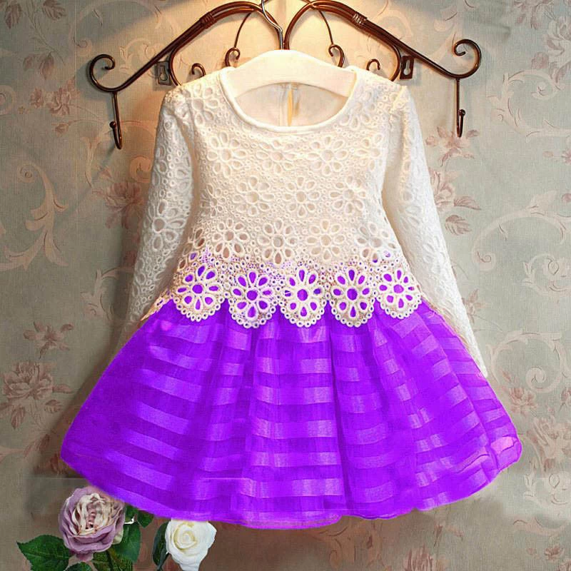Girls Dresses Fashion Casual Summer Lace Crochet Tutu Dress Kids Girl Party Clothes For 2-6Y Children Vetement Fille - Image 5