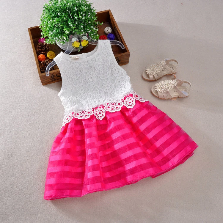 Girls Dresses Fashion Casual Summer Lace Crochet Tutu Dress Kids Girl Party Clothes For 2-6Y Children Vetement Fille - Image 2
