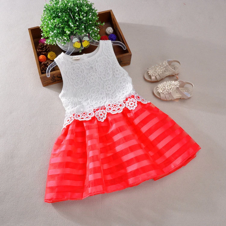 Girls Dresses Fashion Casual Summer Lace Crochet Tutu Dress Kids Girl Party Clothes For 2-6Y Children Vetement Fille - Image 6