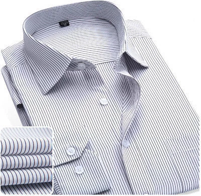 Mens Casual Shirts Fashion Long Sleeve Printed Male Plus Size Formal Business Polka Dot Floral Men Dress Shirt - Image 9