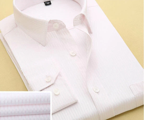 Mens Casual Shirts Fashion Long Sleeve Printed Male Plus Size Formal Business Polka Dot Floral Men Dress Shirt - Image 3