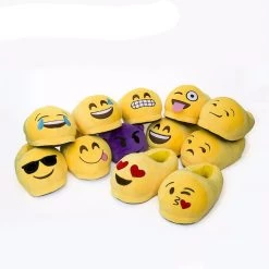 Emoji Slippers Cartoon Plush Slipper Home Women Men Slippers Winter House Shoes