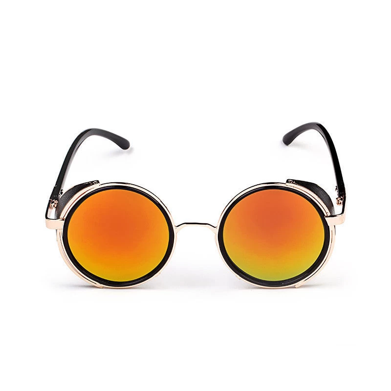 Steampunk Retro Coating Mens Vintage Round Sunglasses Men Women - Image 5