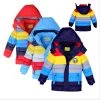 Down Cotton Boys Jacket Boy Coats Baby Clothes Winter Striped Christmas Jackets Girls Coat