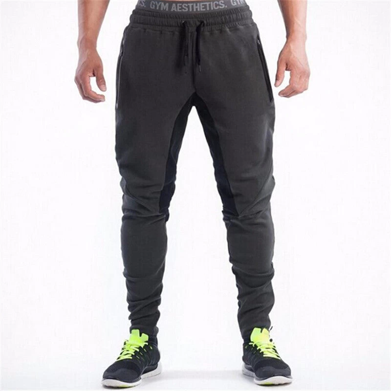 Men Long Pants Cotton Men's Workout Fitness Pants Casual Sweatpants Jogger Pants Skinny Trousers - Image 4