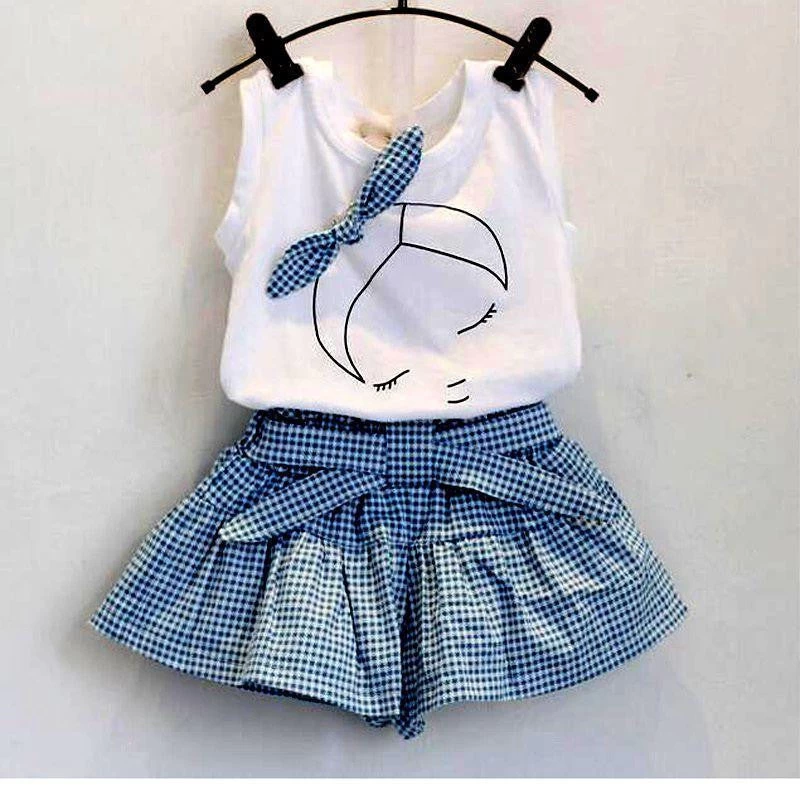Baby Girl Clothing Sets Fashion Cotton Print Shortsleeve T-shirt And Skirts Girls Clothes Sport Suits - Image 2