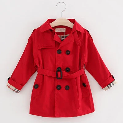 Fashion Girls Boys Trench Clothing Children Wind Jacket Autumn Winter Child Casual Coat Turn-down Collar Outwear - Image 4